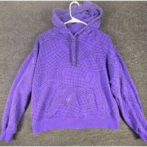 Jordan Flight Brooklyn Hoodie Purple Black Geometric Pattern Women's Size M